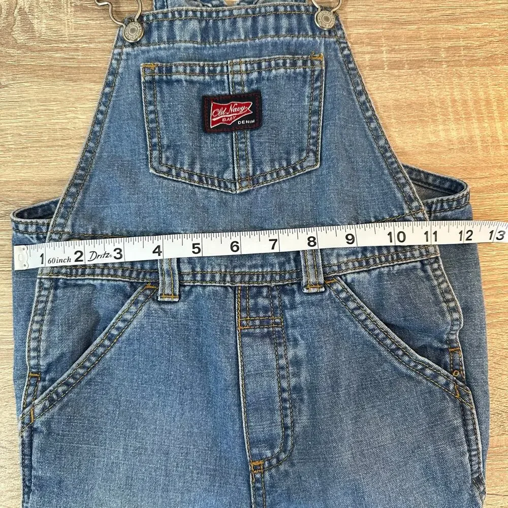 Old‎ Navy Baby Denim Overalls Size 5T Blue Adjustable Pockets 100% Cotton Unisex